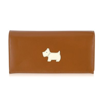 Large Tan leather 'Heritage Dog' matinee purse